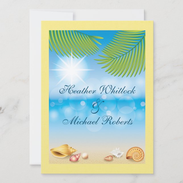 Beach Wedding /  Event - SRF Invitation (Front)