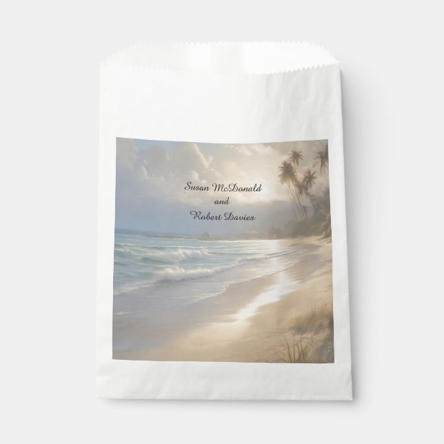 Beach Wedding Favor Bag (Front)