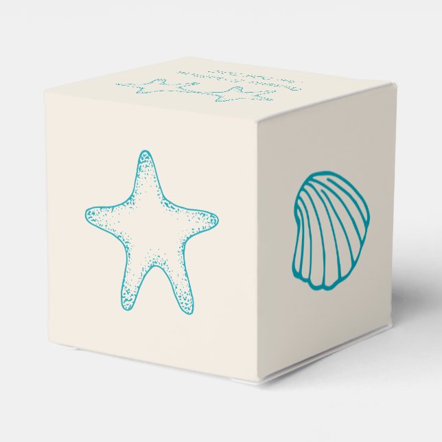 Beach Wedding Favor Box (Back Side)