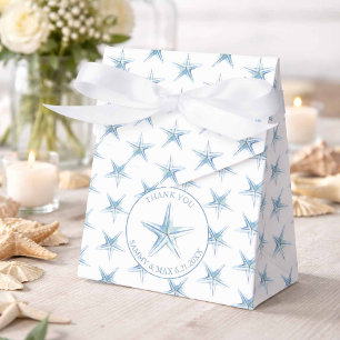 Beach Wedding Favor Boxes Watercolor Starfish