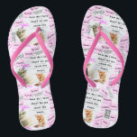 Beach Wedding Flip Flops Pink & White<br><div class="desc">Beach Wedding Flip Flops Pink & White for brides,  maid of honor or bridesmaids. Great bridal shower gift for a bride.</div>