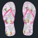 Beach Wedding Flip Flops Pink & White<br><div class="desc">Beach Wedding Flip Flops Pink & White for brides,  maid of honor or bridesmaids. Great bridal shower gift for a bride.</div>
