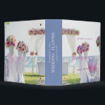 Beach Wedding Floral 3 Ring Binder<br><div class="desc">Beach wedding planner.</div>