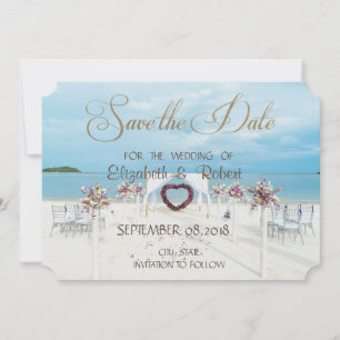 Beach Wedding,Floral Arbor Save The Date