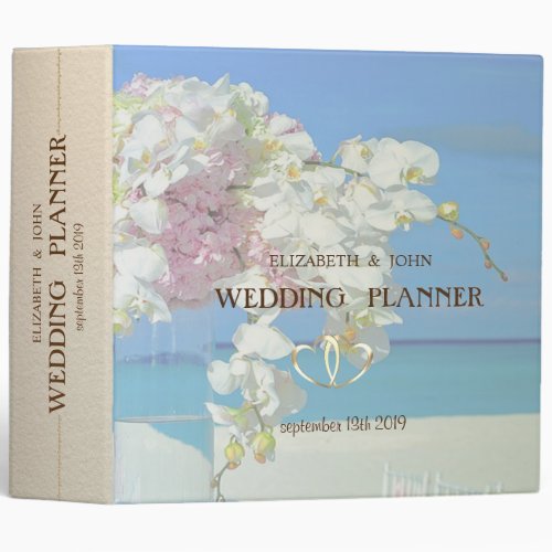 Beach Wedding Flowers 3 Ring Binder