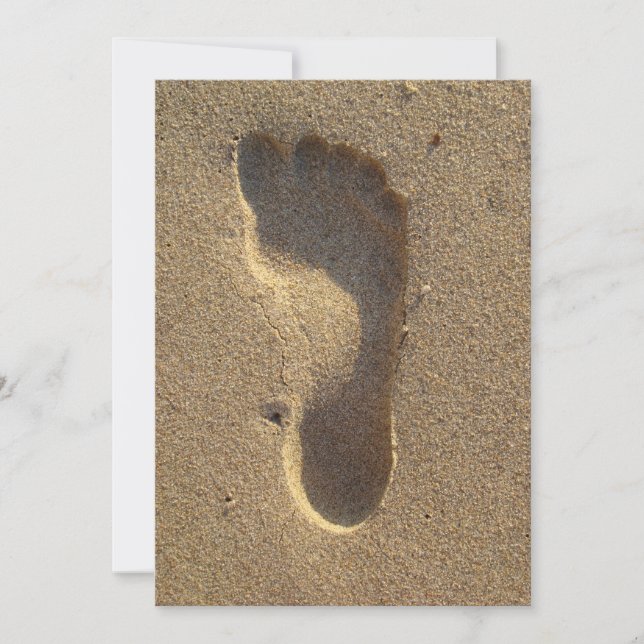 Beach Wedding Footprint in the Sand (Front)