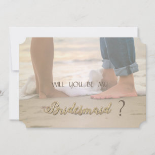 Beach Wedding,Foots  Bridesmaid Card