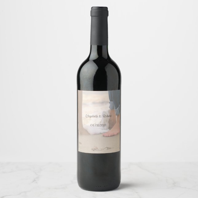 Beach Wedding,Foots Wine Label (Front)