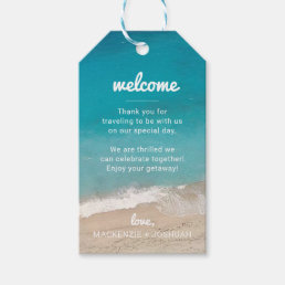 Beach Wedding Guest Thank You and Welcome Gift Tags