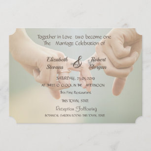 Beach  Wedding,Hold Hands  Invitation