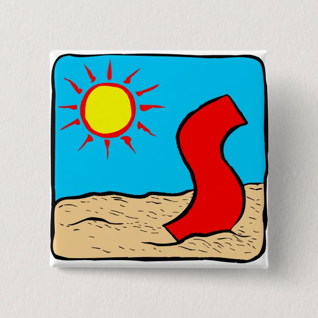 Beach Wedding Ideas Letter S Pinback Button (Front)