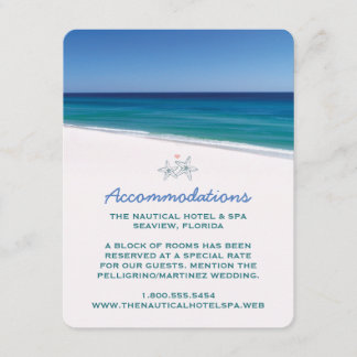 Beach Wedding Insert Cards