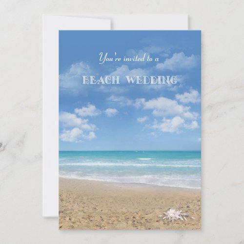Beach Wedding Custom Announcement