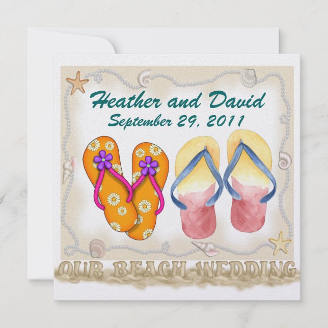 Beach Wedding Invitation (Front)