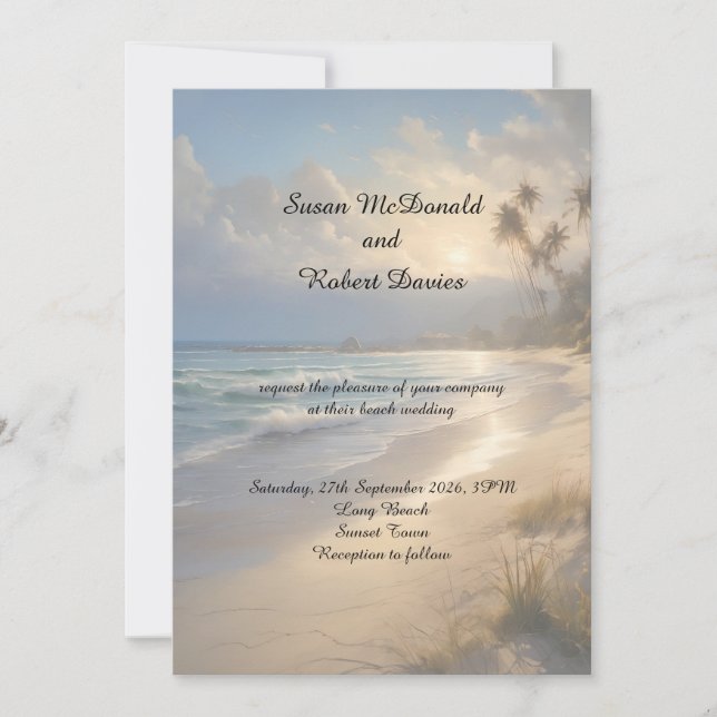 Beach Wedding Invitation (Front)