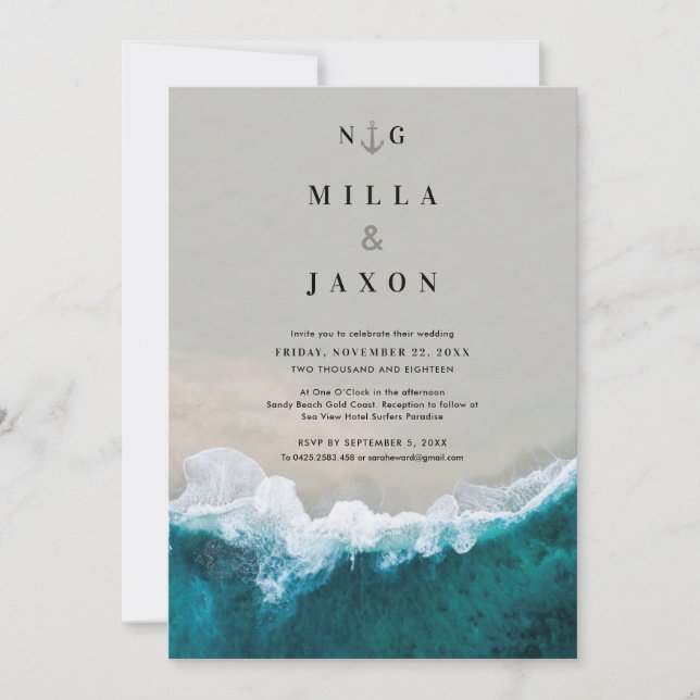 Beach Wedding Invitation (Front)