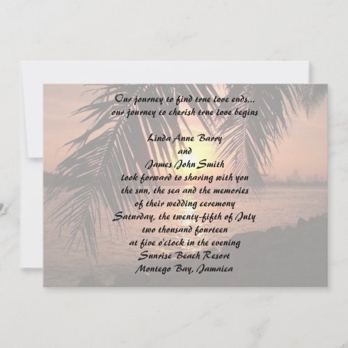 Beach Wedding Invitation