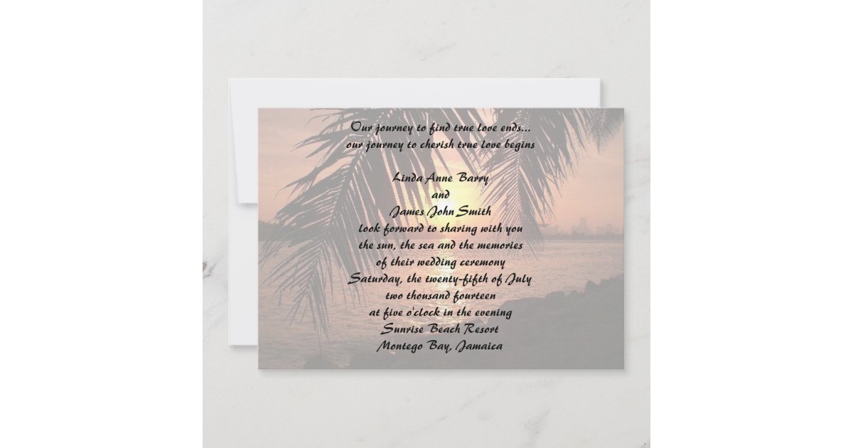 Beach Wedding Invitation | Zazzle
