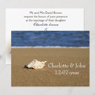 Beach wedding invitation