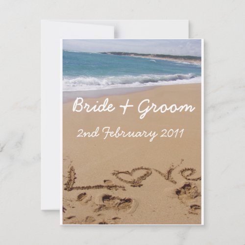 Beach Wedding Custom Announcements