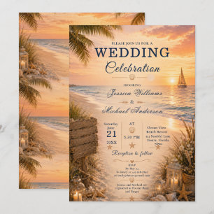 Beach Wedding Invitation