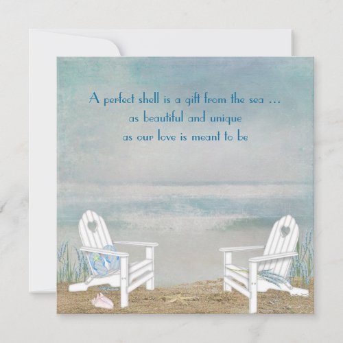 Beach Wedding Personalized Invitation