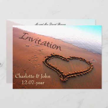 Beach wedding invitation
