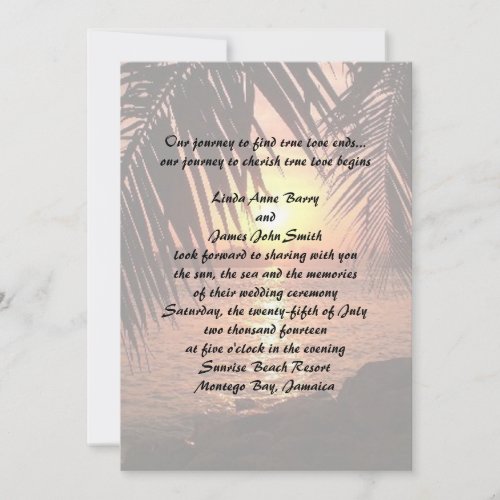 Beach Wedding Invitation