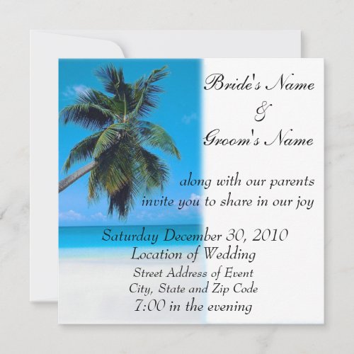 Beach Wedding Invitation