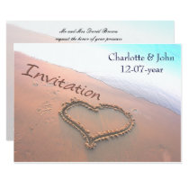Beach wedding invitation
