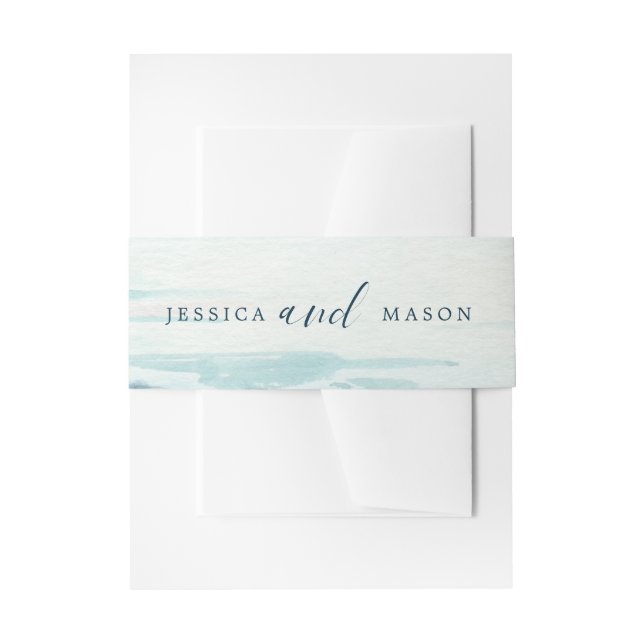 Beach Wedding Invitation Belly Bands Invitation Belly Band (Front Example)