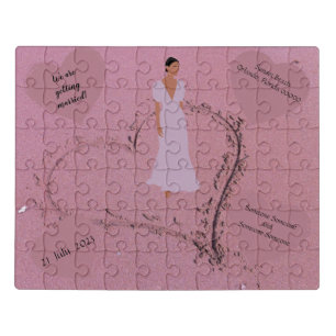 Beach Wedding  Invitation Jigsaw Puzzle