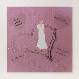 Beach Wedding  Invitation Jigsaw Puzzle