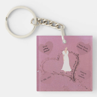 Beach Wedding  Invitation   Keychain