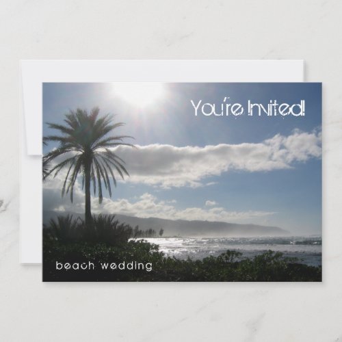 Beach Wedding Invitation Palm Tree