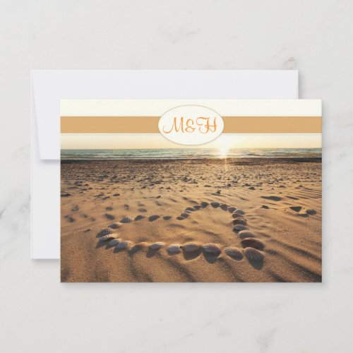 beach wedding invitation RSVP card