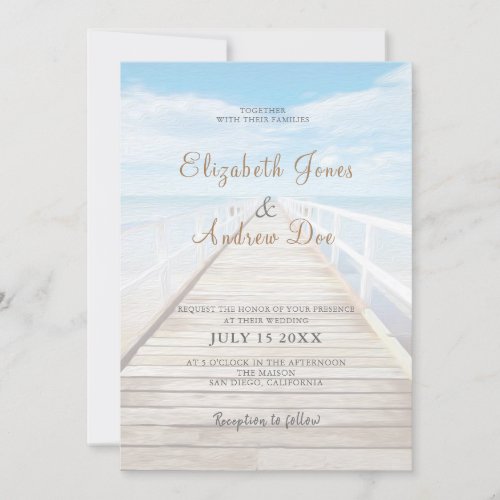 Beach Wedding Invitation SeasideOceanside Wedding