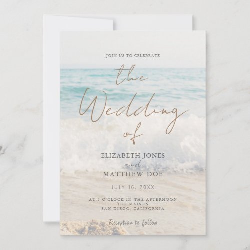 Beach Wedding Invitation Seaside/Oceanside Wedding