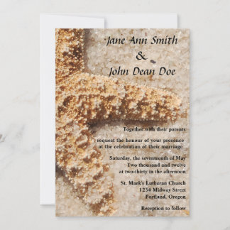 Beach Wedding Invitation:  Starfish Photo Invitation