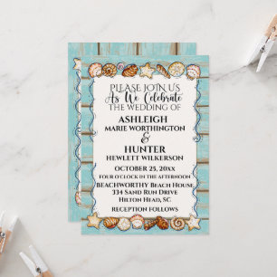 Beach Wedding Invitation Template Version 2