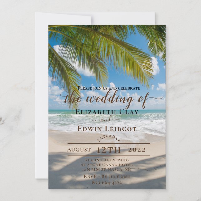 Beach Wedding Invitations (Front)