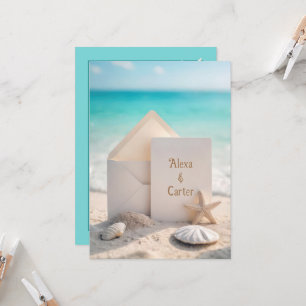 Beach Wedding Invite With Starfish