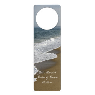 Beach Wedding Just Married Wedding Door Hanger