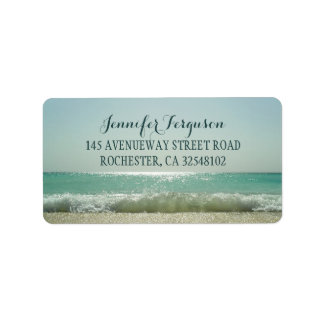 Beach Wedding Label