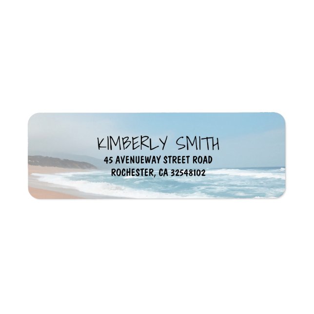 Beach Wedding Label (Front)