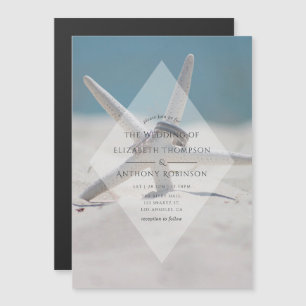 Beach Wedding Magnetic Invitation