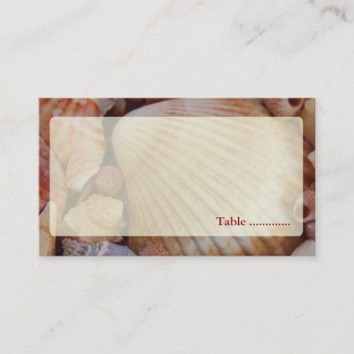 Beach Wedding Multicolored Seashell Place Cards Business Card