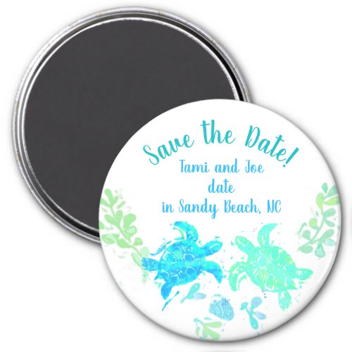 Beach Wedding or Party Save the Date Magnets