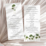 Beach Wedding Order of Events Wedding Program<br><div class="desc">This is a modern elegant beach themed wedding program featuring a minimalist font pairing and watercolor palm trees. Edit all wording and all font and background colors. The colors of the palm trees are not editable // For matching items, please visit the "KAIA" collection in the Sincerely By Nicole Zazzle...</div>