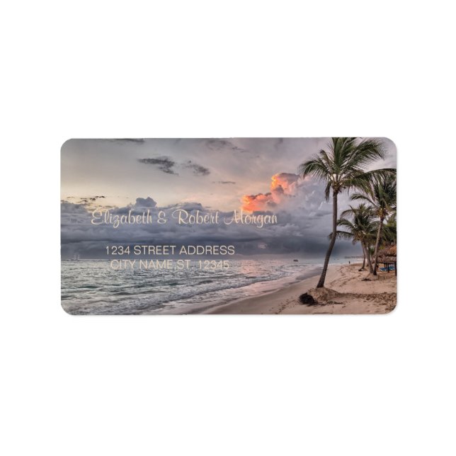 Beach  Wedding,Palm Label (Front)